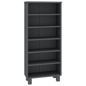 vidaXL CD Cabinet HAMAR Dark Grey 45x18x100 cm Solid Wood Pine