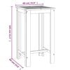 vidaXL Garden Bar Table 60x60x105 cm Solid Wood Acacia
