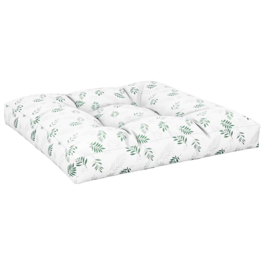 vidaXL Pallet Cushions 2 pcs Leaf Pattern Fabric