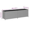 vidaXL Garden Storage Box Poly Rattan 200x50x60 cm Black