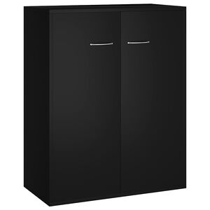 vidaXL Sideboard | Black | Engineered wood | Medium | Cabinet | Rectangular