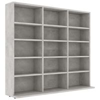 vidaXL CD Cabinet Concrete Grey 100x23x89.5 cm Engineered Wood, concrete grey vidaXL CD Cabinet Concrete Grey 100x23x89.5 cm Engineered Wood