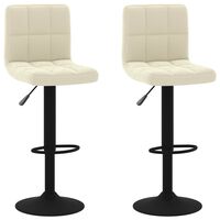vidaXL Bar Stools 2 pcs Cream Velvet