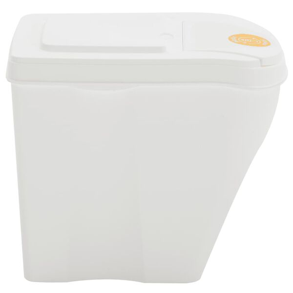 vidaXL Stackable Garbage Bin Boxes 4 pcs White 100 L Polypropylene