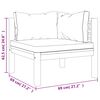 vidaXL 6 Piece Garden Lounge Set with Cream Cushion Solid Acacia Wood
