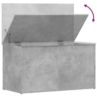 vidaXL Storage Chest Concrete Grey 84x42x46 cm Engineered Wood, concrete grey vidaXL Storage Chest Concrete Grey 84x42x46 cm Engineered Wood