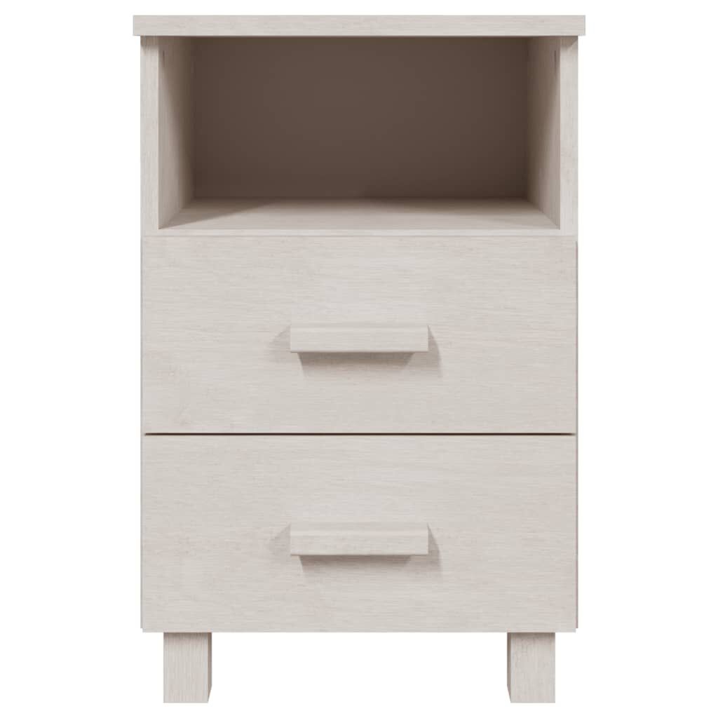 vidaXL Bedside Cabinets HAMAR 2 pcs White 40x35x62 cm Solid Wood