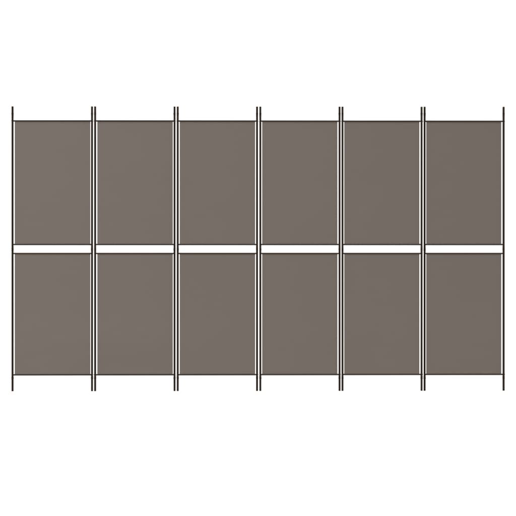 vidaXL 6-Panel Room Divider Anthracite 300x200 cm Fabric
