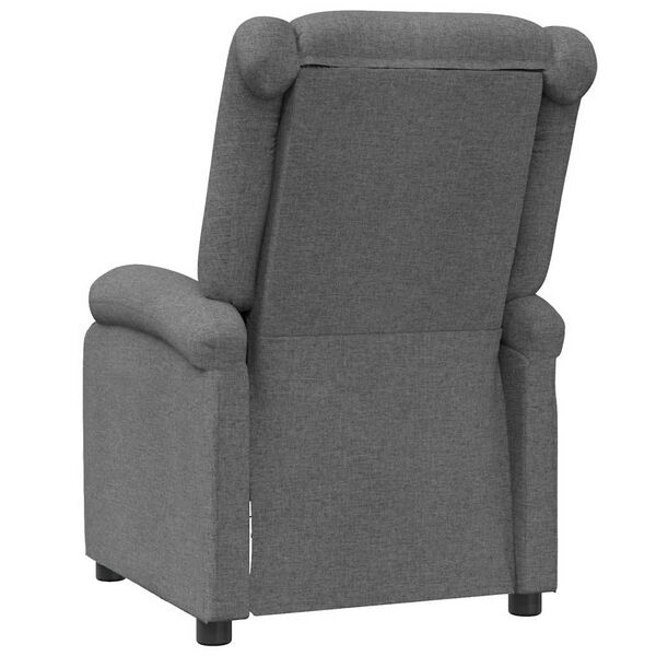 vidaXL Recliner Chair Dark Grey Fabric