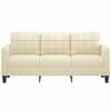 vidaXL 3-Seater Sofa Cream 180 cm Faux Leather