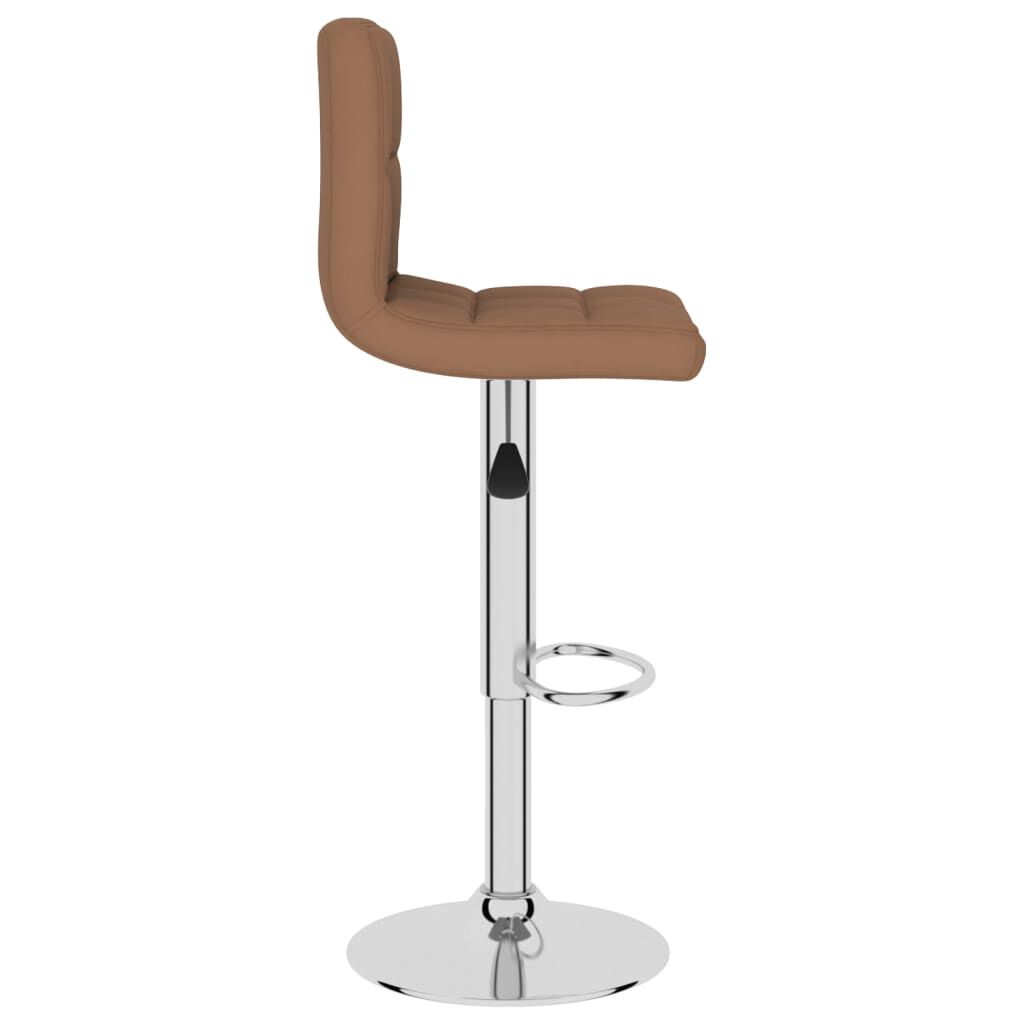 vidaXL Bar Stools 2 pcs Brown Fabric