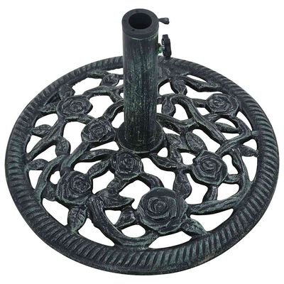 vidaXL Umbrella Base Green 9 kg 40 cm Cast Iron, green vidaXL Umbrella Base Green 9 kg 40 cm Cast Iron
