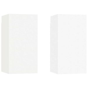 vidaXL TV Cabinets 2 pcs White 30.5x30x60 cm Engineered Wood