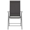 vidaXL 5 Piece Garden Dining Set Aluminium and Textilene Silver