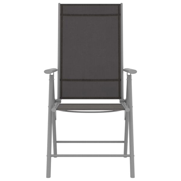 vidaXL 5 Piece Garden Dining Set Aluminium and Textilene Silver