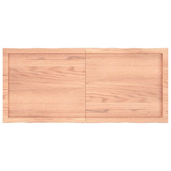 vidaXL Table Top Light Brown 120x50x(2-4)cm Treated Solid Wood Live Edge