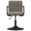 vidaXL Swivel Dining Chairs 4 pcs Light Grey Velvet