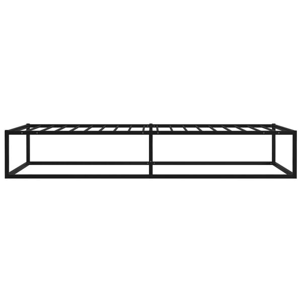 vidaXL Bed Frame without Mattress Black Metal 90x200 cm