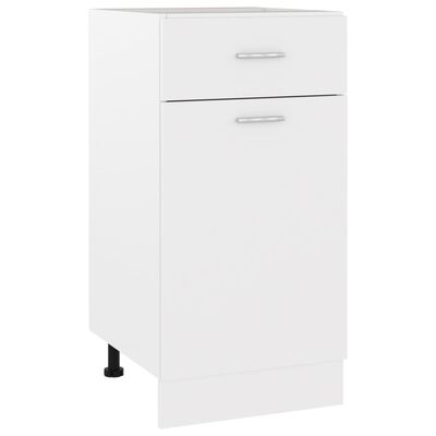 vidaXL Drawer Bottom Cabinet Lyon White 40x46x81.5 cm Engineered Wood, white vidaXL Drawer Bottom Cabinet Lyon White 40x46x81.5 cm Engineered Wood