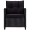 vidaXL 6 Piece Garden Sofa Set with Cushions Poly Rattan Black