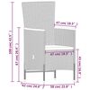vidaXL 7 Piece Garden Dining Set with Cushions Grey