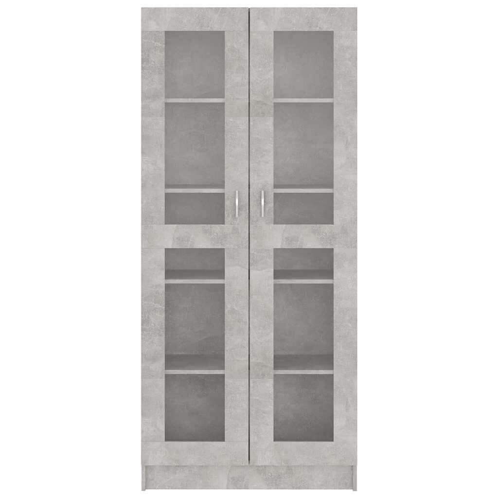 vidaXL Vitrine Cabinet Concrete Grey 82.5x30.5x185.5 cm Engineered Wood