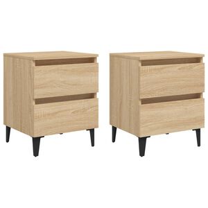 vidaXL Bed Cabinets 2 pcs Sonoma Oak 40x35x50 cm Engineered Wood