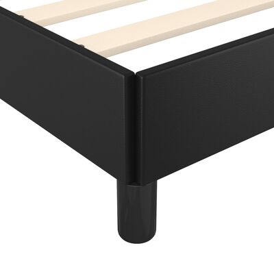 vidaXL Bed Frame Black 180x200 cm Super King Faux Leather