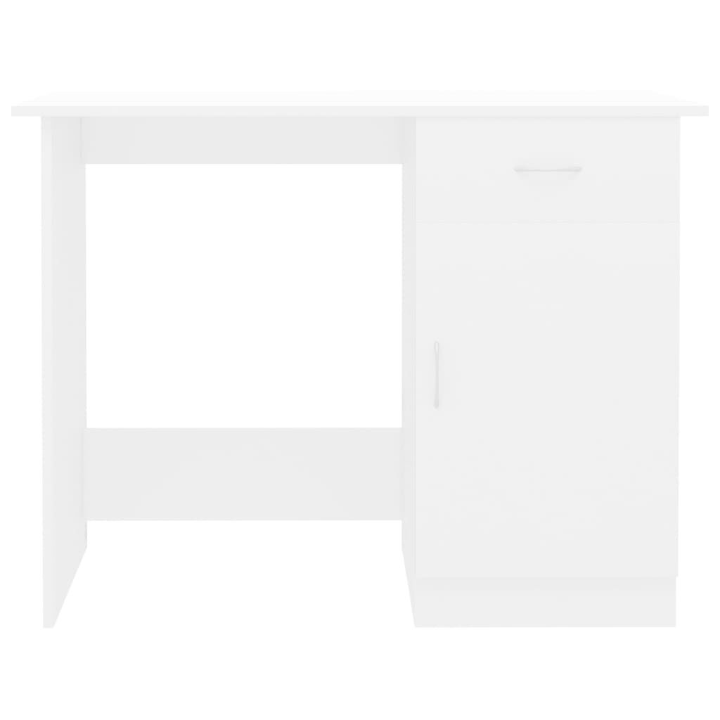 vidaXL Desk White 100x50x76 cm Engineered Wood