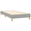vidaXL Bed Frame without Mattress Light Grey 90x200 cm Fabric