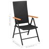 vidaXL 9 Piece Garden Dining Set Black and Brown