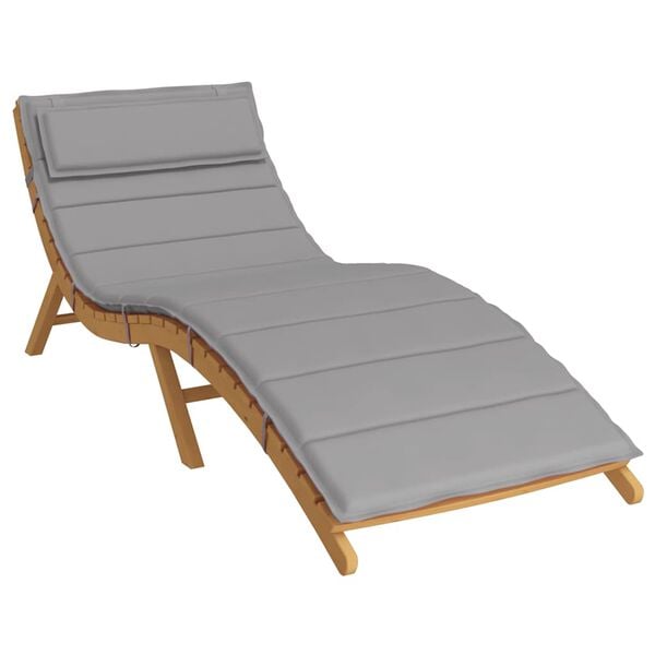 vidaXL Sun Lounger Cushion Grey 180x60x4 cm Oxford Fabric