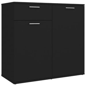 vidaXL Sideboard | Black | Engineered wood | Medium | Storage | Black Sideboard