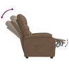 vidaXL Recliner Chair Brown Fabric