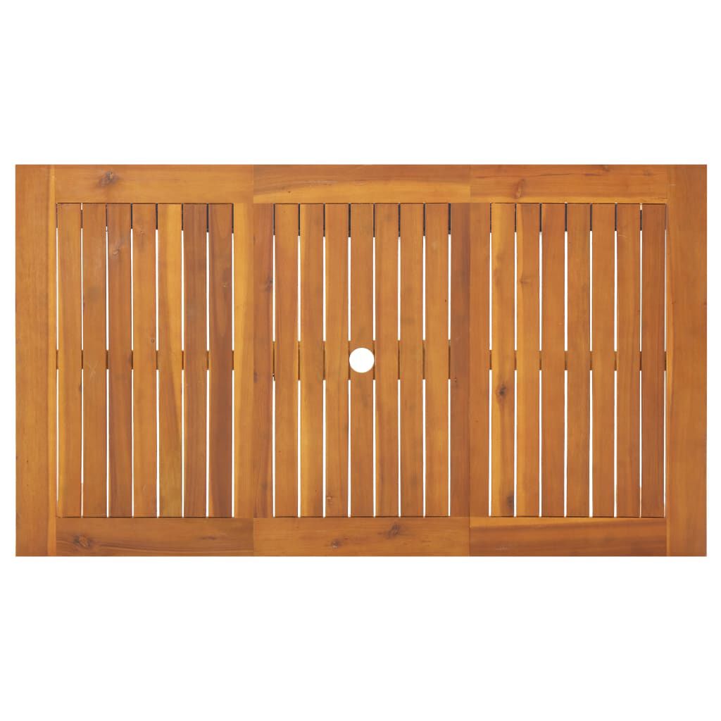 vidaXL Garden Table 140x80x74 cm Solid Acacia Wood