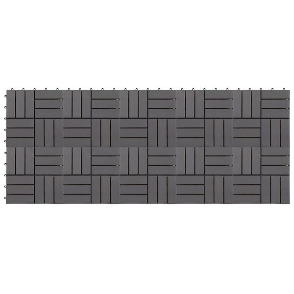 vidaXL Decking Tiles 10 pcs Grey Wash 30x30 cm Solid Acacia Wood