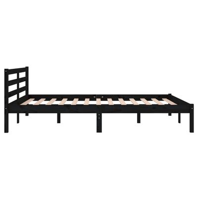vidaXL Bed Frame without Mattress Solid Wood Pine 140x200cm Black, black vidaXL Bed Frame without Mattress Solid Wood Pine 140x200cm Black