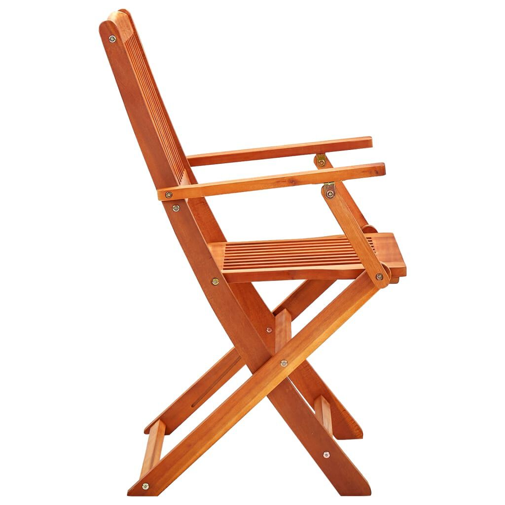 vidaXL Folding Garden Chairs 6 pcs Solid Eucalyptus Wood