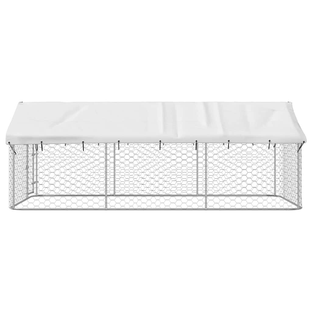vidaXL Outdoor Dog Kennel with Roof 400x200x150 cm