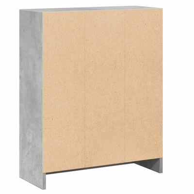vidaXL Bookshelf Concrete Grey 60x24x76 cm Engineered Wood