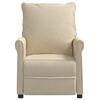 vidaXL Recliner Chair Cream Fabric