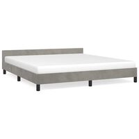vidaXL Bed Frame without Mattress Light Grey 180x200 cm Super King Velvet, light grey vidaXL Bed Frame without Mattress Light Grey 180x200 cm Super King Velvet