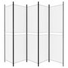 vidaXL 5-Panel Room Divider White 250x200 cm Fabric