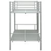 vidaXL Bunk Bed without Mattress Grey Metal 90x200 cm