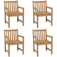 vidaXL Outdoor Chairs 4 pcs Solid Teak Wood,  vidaXL Outdoor Chairs 4 pcs Solid Teak Wood