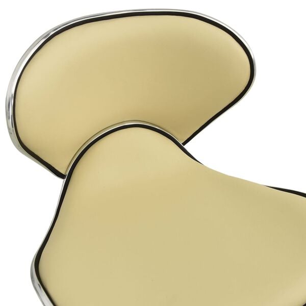 vidaXL Office Chair Cream Faux Leather