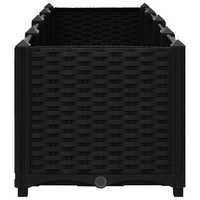 vidaXL Raised Bed 160x40x38 cm Polypropylene, black vidaXL Raised Bed 160x40x38 cm Polypropylene