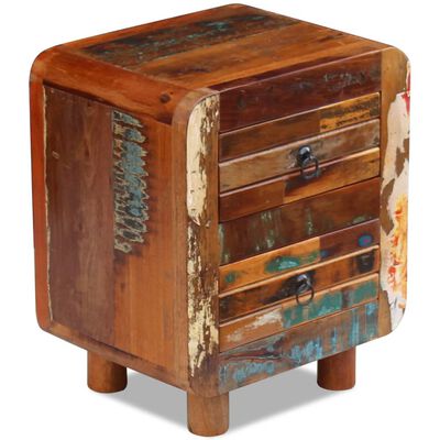 vidaXL Night Cabinet Solid Reclaimed Wood 43x33x51 cm,  vidaXL Night Cabinet Solid Reclaimed Wood 43x33x51 cm