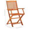 vidaXL 7 Piece Folding Outdoor Dining Set Solid Eucalyptus Wood