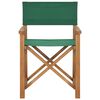 vidaXL Director's Chair Solid Teak Wood Green